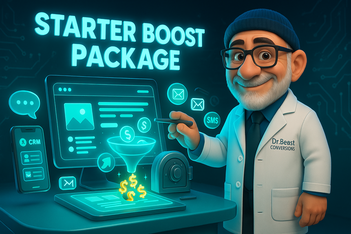 Paquete de inicio Boost: Sitio web inteligente + Kit de lanzamiento de automatización