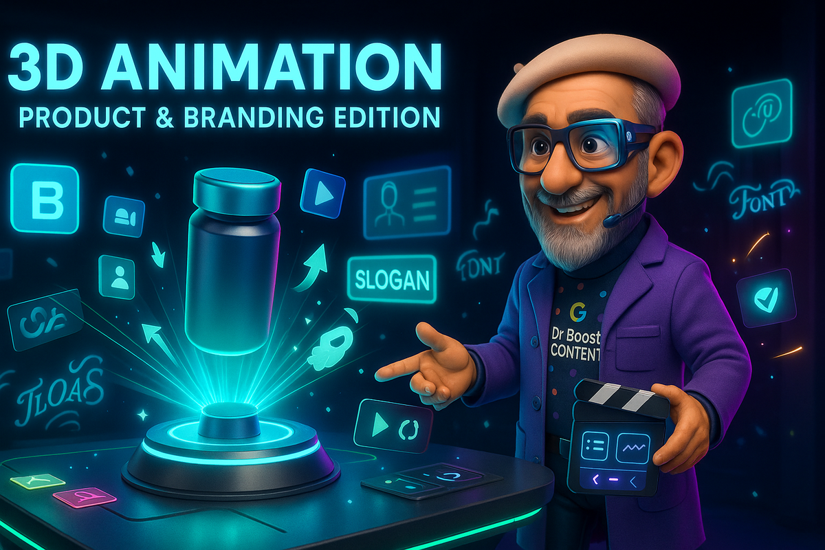 3D Product Animation: Cinematic Branding Video (Up to 60s)