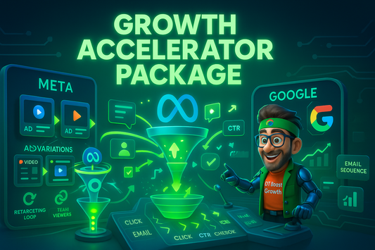 Acelerador de crecimiento: Sistema de anuncios de Facebook + Google