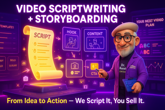 Guión de video + Storyboard: gancho, CTA y plan visual para reels, anuncios y promociones
